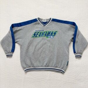 Vintage 90s Lee Sport Seattle Seahawks Mesh Trim Sweatshirt Sz L